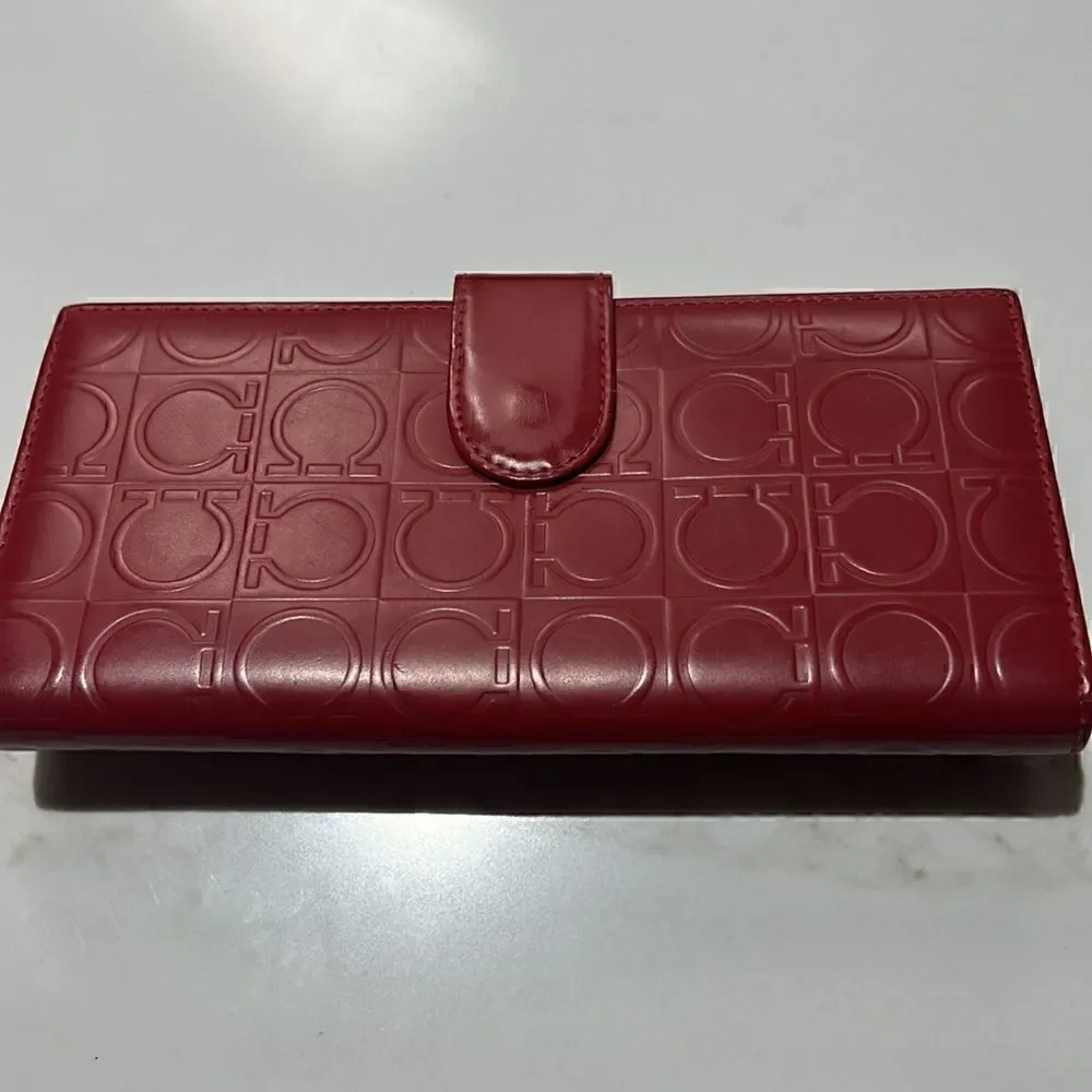 Salvatore Ferragamo Red Long Wallet